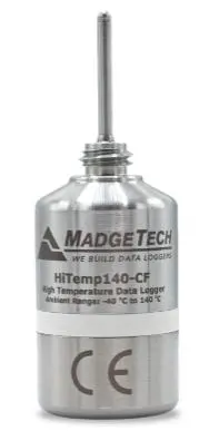 Sistema registro datos Data logger -200/260°C sonda rígida 1,2" monitoreo temperatura envases